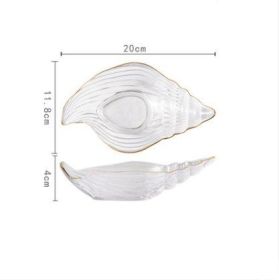 Gilt Edging Glass Tableware Creative Ocean Dim Sum Plate