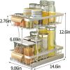 Under the sink Rack 2 Layer Bathroom Kitchen Pull-Out Metal Shelf Organizer