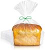 PUREVACY Pack of 1000 Poly Bakery Bread Bags 4 x 2 x 12 Clear Gusseted Bags 4x2x12 Polyethylene Bags 1 Mil Thick Poly Bags for Home Bakeries Food Indu