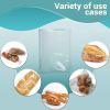 Pack of 250 Poly Jumbo Bakery Bread Bags 14 x 24 + 3 Lip Large Clear Gusseted Bags on Wicket 14x24+3 Polyethylene Bags 1.25 Mil Thick Poly Bags for Ho