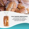 Plastic Bread Bags 6" x 3" x 12". Pack of 100 Gusseted Plastic Bags for Homemade Bread. 6x3x12 Polyethylene Bread Bag. 0.65 Mil Thick Clear Plastic Ba