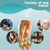 Plastic Bread Bags 6" x 3" x 12". Pack of 100 Gusseted Plastic Bags for Homemade Bread. 6x3x12 Polyethylene Bread Bag. 0.65 Mil Thick Clear Plastic Ba