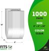 PUREVACY Pack of 1000 Poly Bakery Bread Bags 4 x 2 x 12 Clear Gusseted Bags 4x2x12 Polyethylene Bags 1 Mil Thick Poly Bags for Home Bakeries Food Indu
