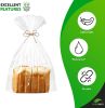 PUREVACY Pack of 1000 Poly Bakery Bread Bags 4 x 2 x 12 Clear Gusseted Bags 4x2x12 Polyethylene Bags 1 Mil Thick Poly Bags for Home Bakeries Food Indu
