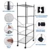 5 Tier Shelf Wire Shelving Unit, NSF Heavy Duty Metal Large Storage Shelves