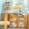 Under the sink Rack 2 Layer Bathroom Kitchen Pull-Out Metal Shelf Organizer