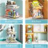 Under the sink Rack 2 Layer Bathroom Kitchen Pull-Out Metal Shelf Organizer