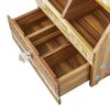 Acacia Wood Coffee Pod and Tea Bag Kitchen Organizer Drawer, Brown/Floral