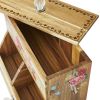 Acacia Wood Coffee Pod and Tea Bag Kitchen Organizer Drawer, Brown/Floral