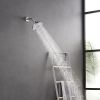 6 Spray Settings High Pressure Shower Head 5" Rain Fixed Showerhead - Chrome Adjustable Shower Head with Anti-Clogging Nozzles; Low Flow Easily Instal
