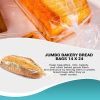 Pack of 250 Poly Jumbo Bakery Bread Bags 14 x 24 + 3 Lip Large Clear Gusseted Bags on Wicket 14x24+3 Polyethylene Bags 1.25 Mil Thick Poly Bags for Ho
