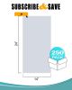 Pack of 250 Poly Jumbo Bakery Bread Bags 14 x 24 + 3 Lip Large Clear Gusseted Bags on Wicket 14x24+3 Polyethylene Bags 1.25 Mil Thick Poly Bags for Ho