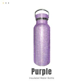 Insulated Water Bottle, 20oz Vacuum Stainless Steel Water Bottles With Straw & Straw Lid, Leakproof BPA Free Sports Metal Water Bottle-Keeps Drink Hot (Color: Purple)