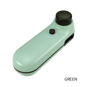 Bag Sealer, 2 In 1 Mini Bag Sealer Heat Seal Rechargeable And Cutter, Mini Chip Bag Sealer Heat Seal With Soft Magnetic Portable Heat Sealer With Cabl (Color: Green)