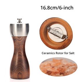 MHigh Quality Beech Pepper Salt Grinder (Option: Salt-6inch)