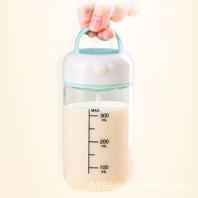 Automatic Rechargeable Portable Milkshake Dried Egg White Lazy Fitness Glass Shake Cup Kitchen Gadgets (Option: Blue 380ml Glass-Battery Type)