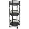 3-Tier Rotating 1-Second folding Storage Rack Metal