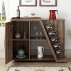 Kitchen Island Cart on Wheels with Adjustable Shelf and 5 Wine Holders, Storage Cart for Dining Room, Kitchen