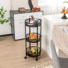 3-Tier Rotating 1-Second folding Storage Rack Metal