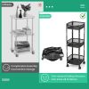 3-Tier Rotating 1-Second folding Storage Rack Metal