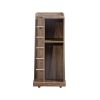 Kitchen Island Cart on Wheels with Adjustable Shelf and 5 Wine Holders, Storage Cart for Dining Room, Kitchen