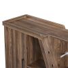 Kitchen Island Cart on Wheels with Adjustable Shelf and 5 Wine Holders, Storage Cart for Dining Room, Kitchen